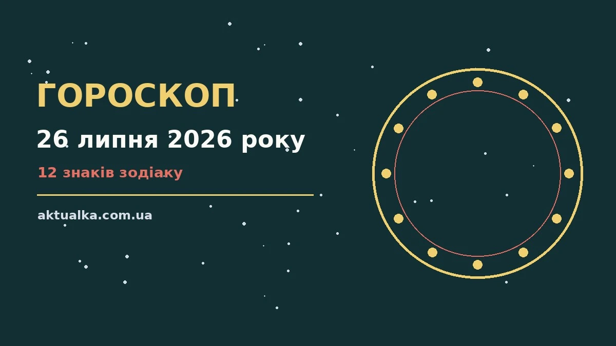 Щоденний гороскоп на 26 липня 2026 року: робота, фінанси, переговори