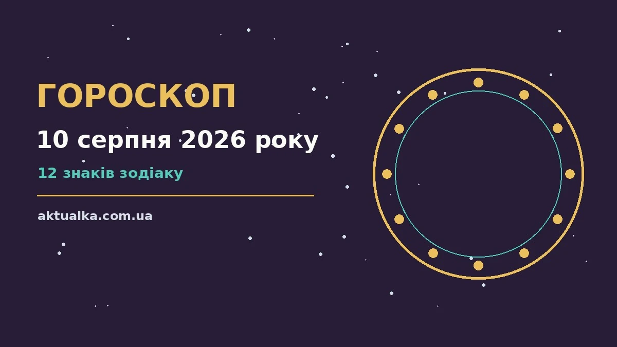 Гороскоп на 10 серпня 2026 року: що варто врахувати для спокійних і точних рішень