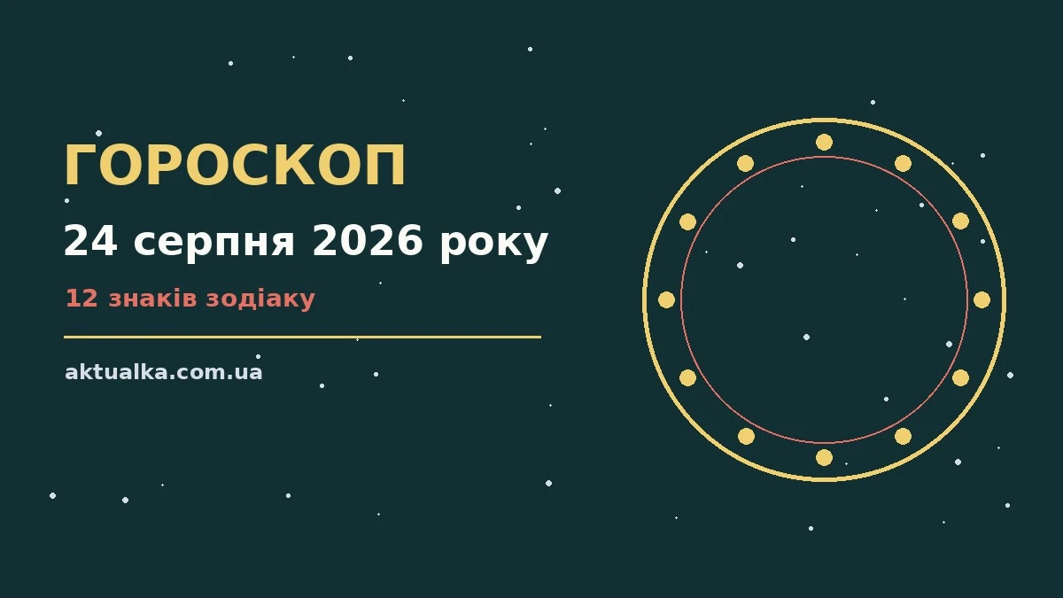 Гороскоп на 24 серпня 2026 року: що варто врахувати для спокійних і точних рішень